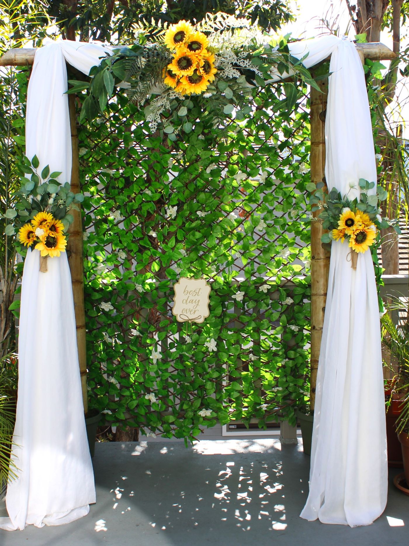 Sunflowers Wedding Arch