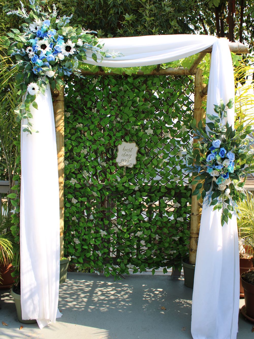 Wedding Arch Blue Flowers